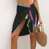 Pareo Cover Up with Pom Poms sold by Boho Mood