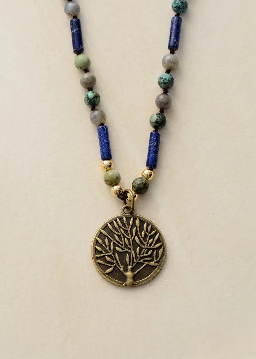 Long Beads Boho Necklace - Tree of Life Pendant sold by Boho Mood product image thumbnail 3