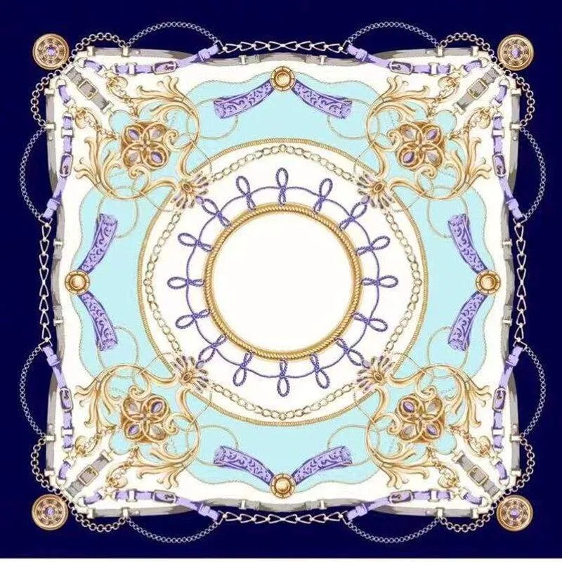 Boho blue Scarf Stylish gold print sold by Boho Mood product image thumbnail 2