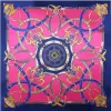 Boho retro pink Scarf printed blue and gold sold by Boho Mood