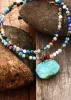 Boho Stone Pendant Necklace sold by Boho Mood
