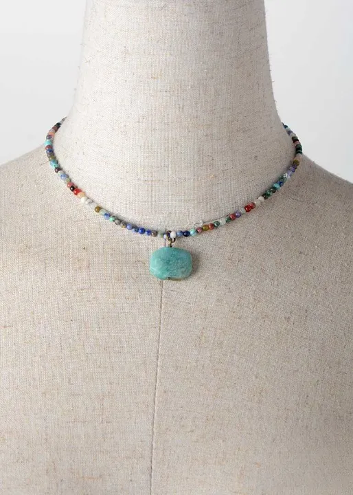 Boho Stone Pendant Necklace sold by Boho Mood product image thumbnail 2