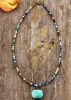 Boho Stone Pendant Necklace sold by Boho Mood