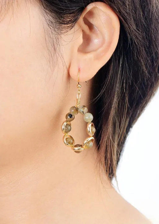 Boho Gold Dangle Earrings sold by Boho Mood product image thumbnail 2