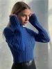 Boho Blue Ribbed Knit Sweater sold by Boho Mood