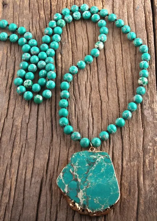 Unicolor Boho Beaded Necklace sold by Boho Mood product image thumbnail 5