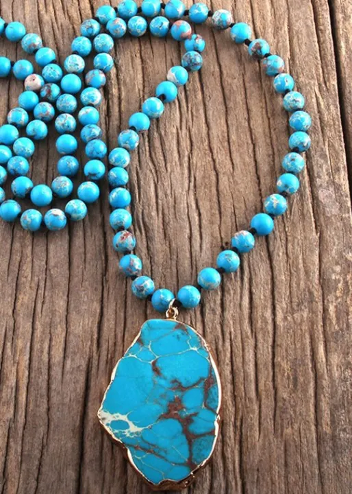 Unicolor Boho Beaded Necklace sold by Boho Mood product image thumbnail 2