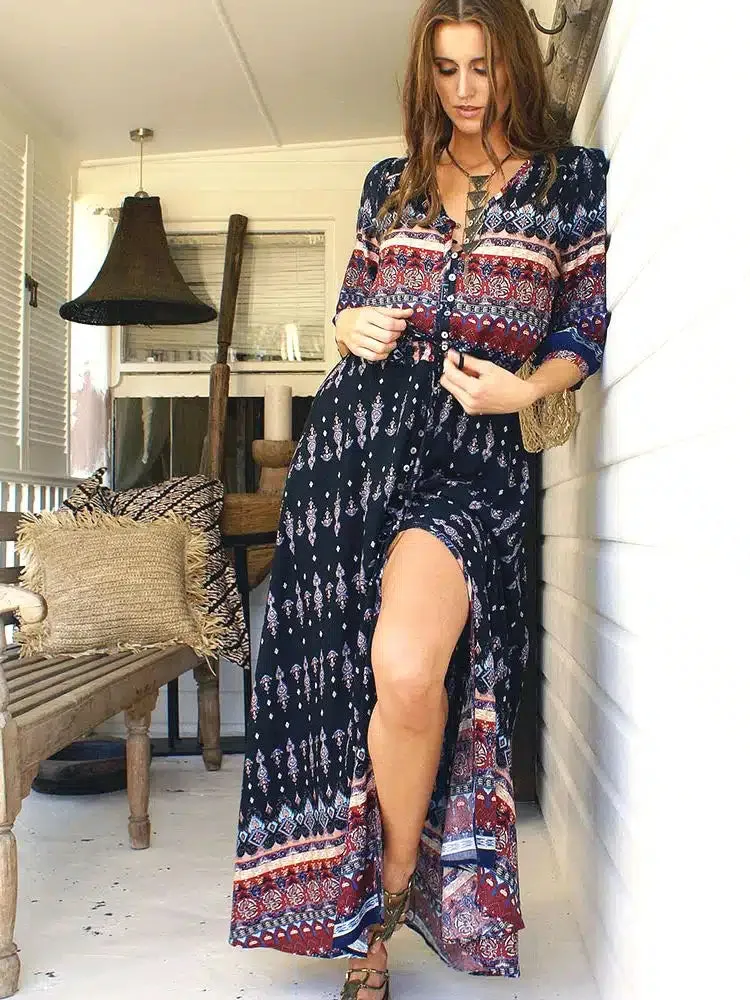 Beach Maxi Dress With Sleeves sold by Boho Mood