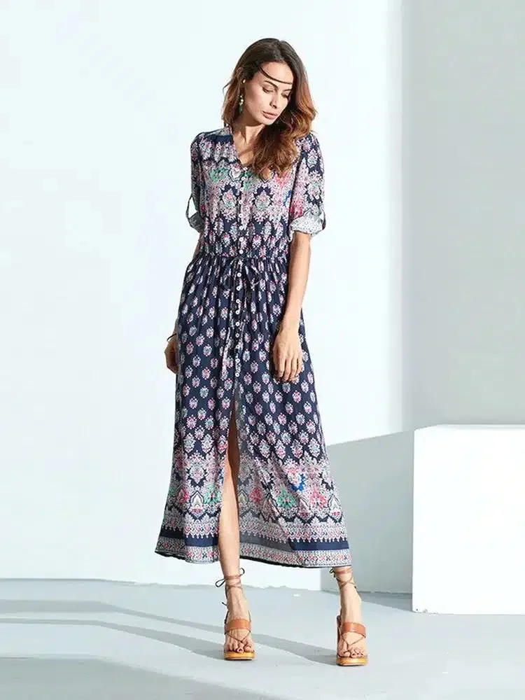 Beach Maxi Dress With Sleeves sold by Boho Mood product image thumbnail 5