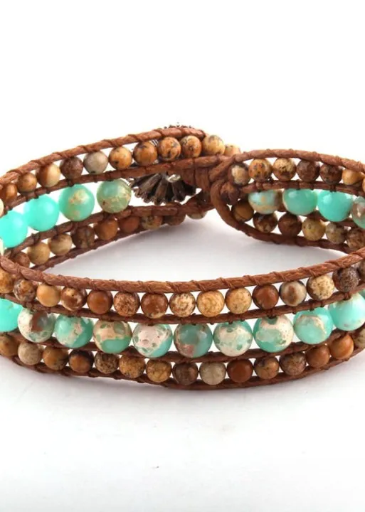 Leather Wrap Boho Bracelet sold by Boho Mood product image thumbnail 4