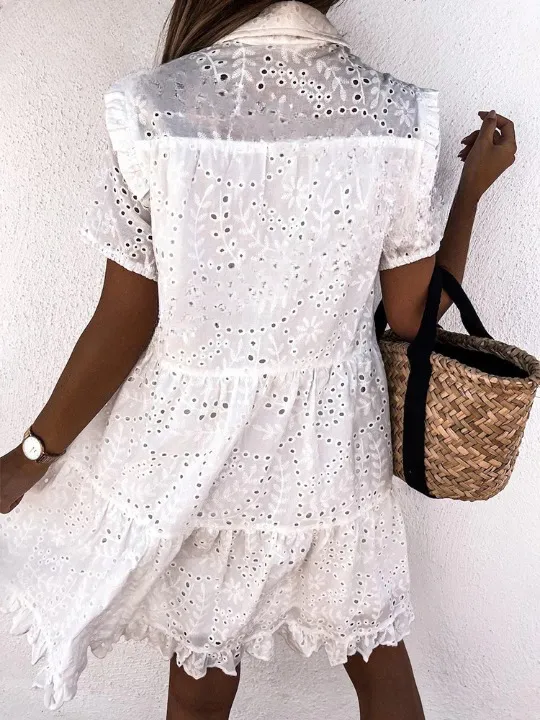 Cute White Beach Dress sold by Boho Mood product image thumbnail 3