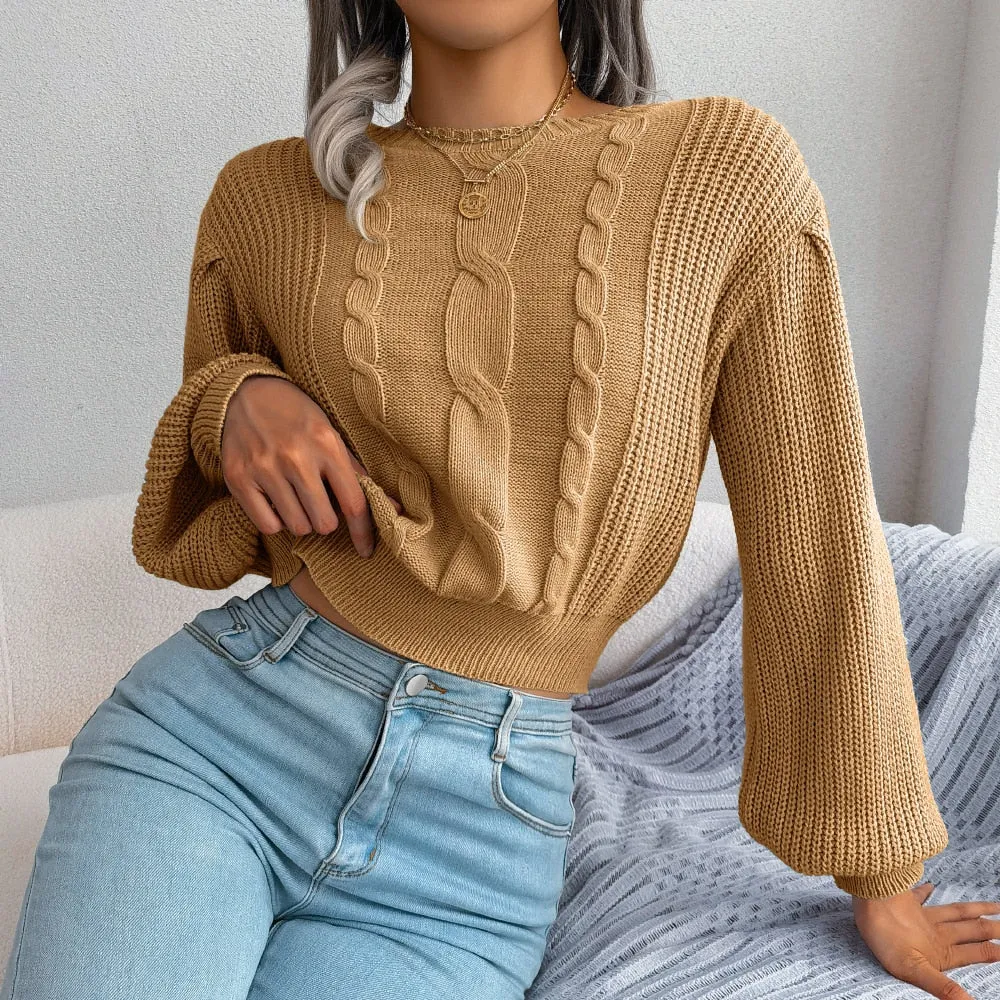 Boho Camel Sweater in knitted twisted sold by Boho Mood product image thumbnail 2