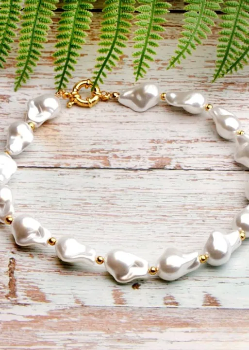 White Boho Choker Necklace sold by Boho Mood product image thumbnail 2