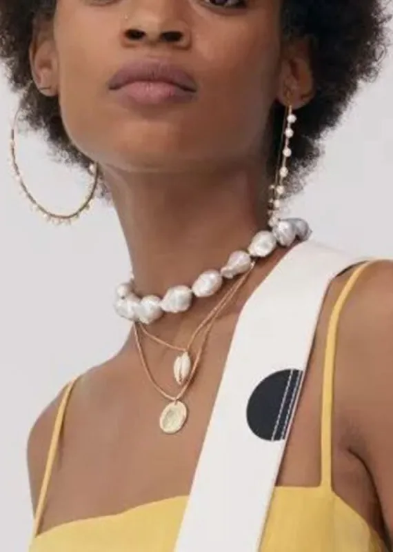 White Boho Choker Necklace sold by Boho Mood