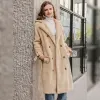 Boho Fleece Long Coat in Beige sold by Boho Mood