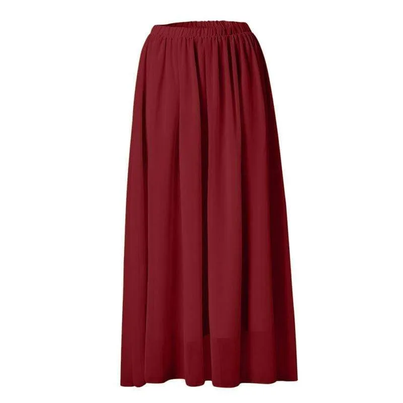 Boho Long & Flared Burgundy Skirt sold by Boho Mood product image thumbnail 2