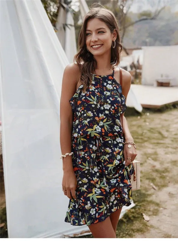 Black Bohemian style Floral dress sold by Boho Mood