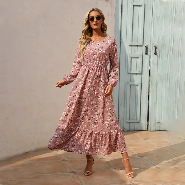 Boho Floral Midi Dress sold by Boho Mood