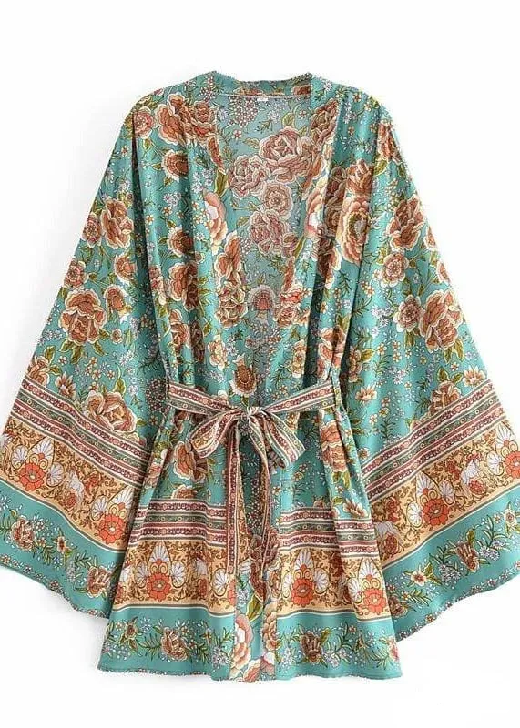 Trendy Boho Kimono Flower Pattern sold by Boho Mood product image thumbnail 2