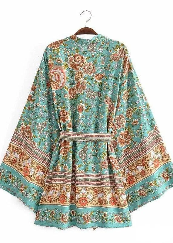 Trendy Boho Kimono Flower Pattern sold by Boho Mood product image thumbnail 3