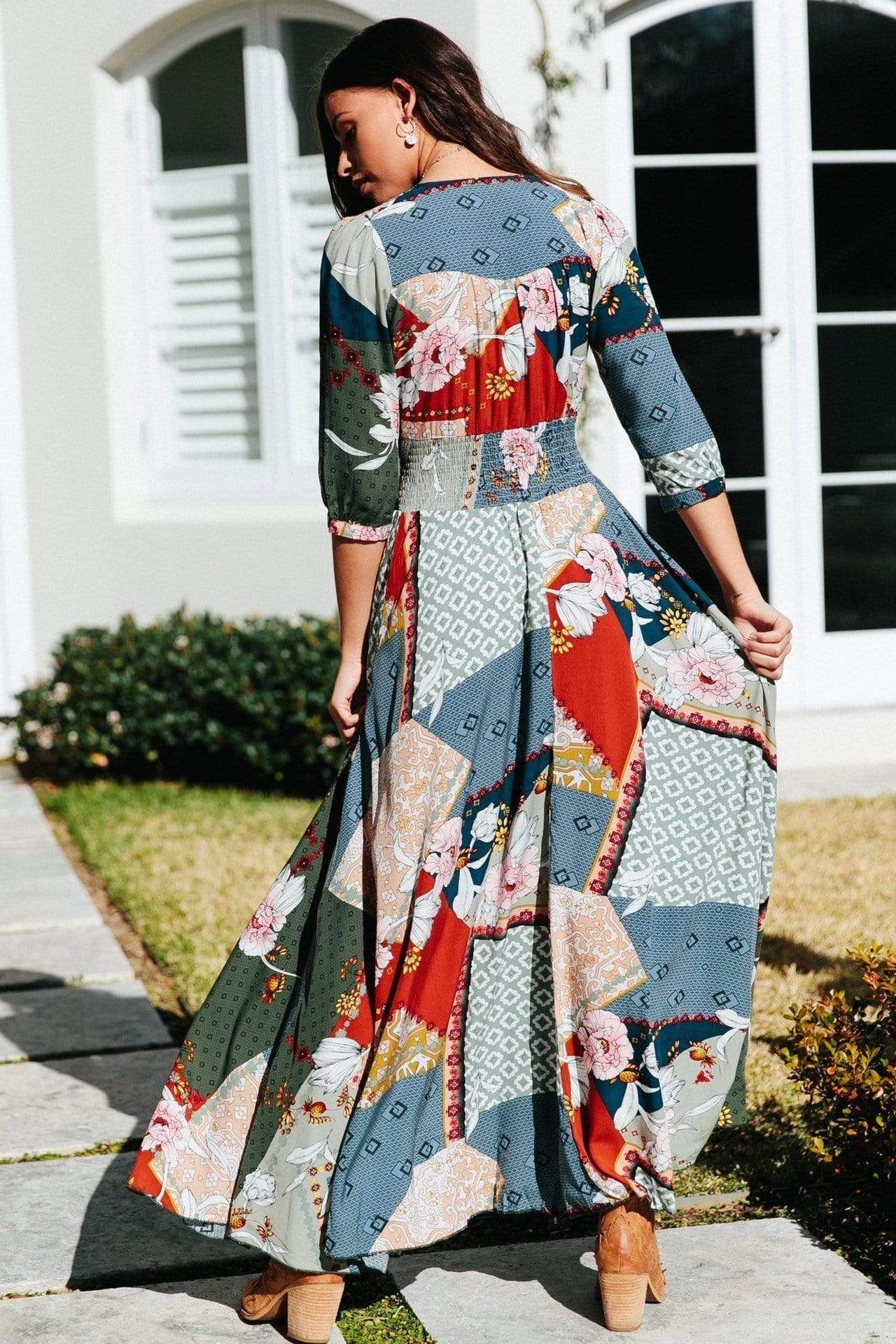 Boho Maxi Dress with Patchwork sold by Boho Mood product image thumbnail 2