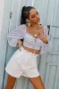 Boho Floral Smocked Bustier Crop Top sold by Boho Mood