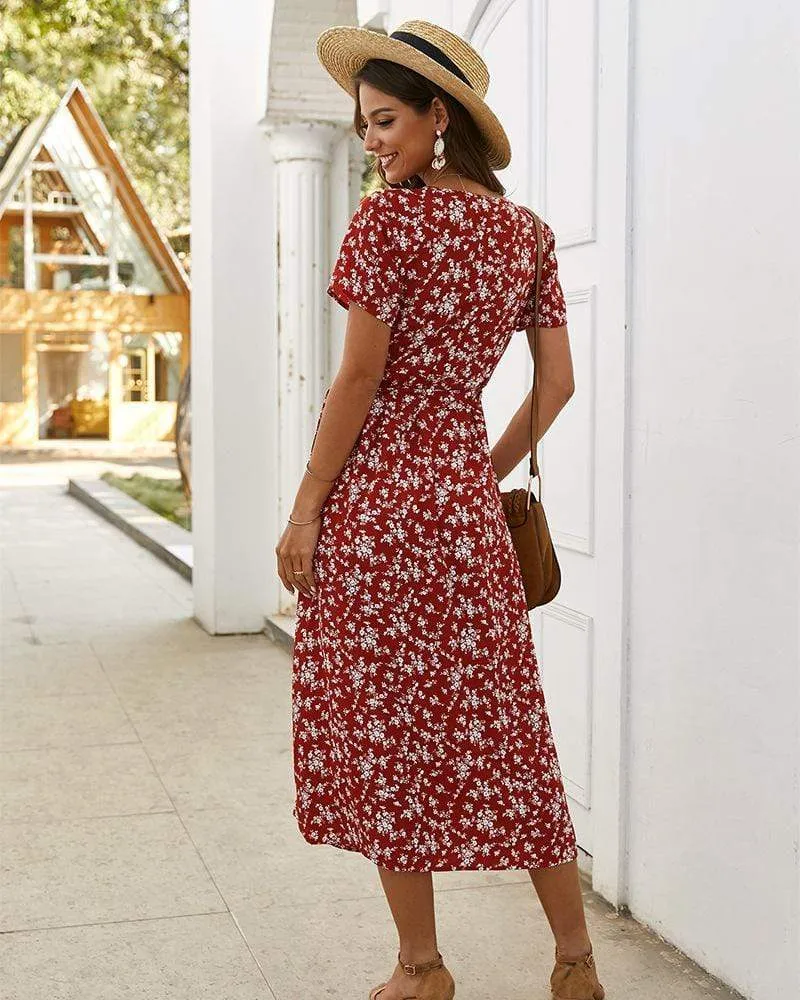 Boho Long Dress With Flowers sold by Boho Mood product image thumbnail 2