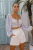 Boho Floral Smocked Bustier Crop Top sold by Boho Mood