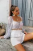 Boho Floral Smocked Bustier Crop Top sold by Boho Mood