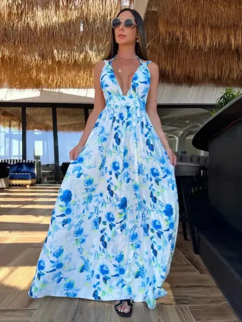Blue Maxi Dress Boho sold by Boho Mood