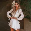Bohemian Mini Dress in White sold by Boho Mood