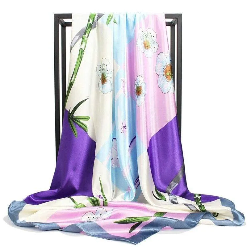 Boho vintage Scarf retro Colorful purple base sold by Boho Mood