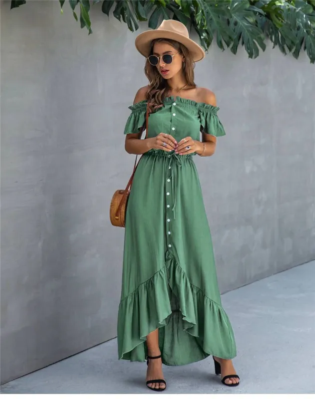 Emerald Green Boho Dress sold by Boho Mood