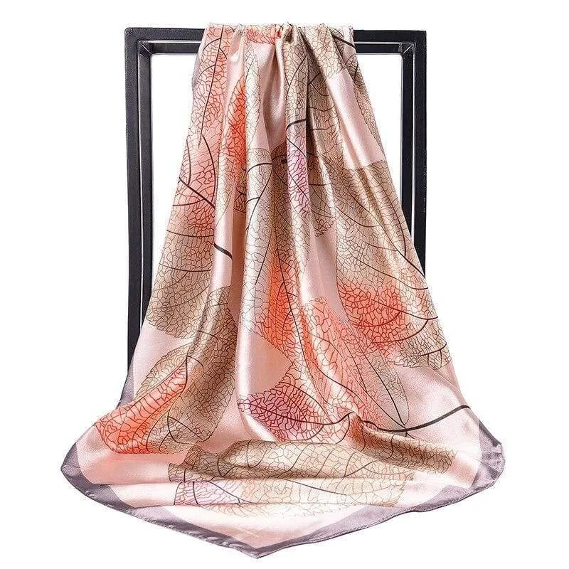 Vintage Pink Boho Scarf with leaves pattern sold by Boho Mood