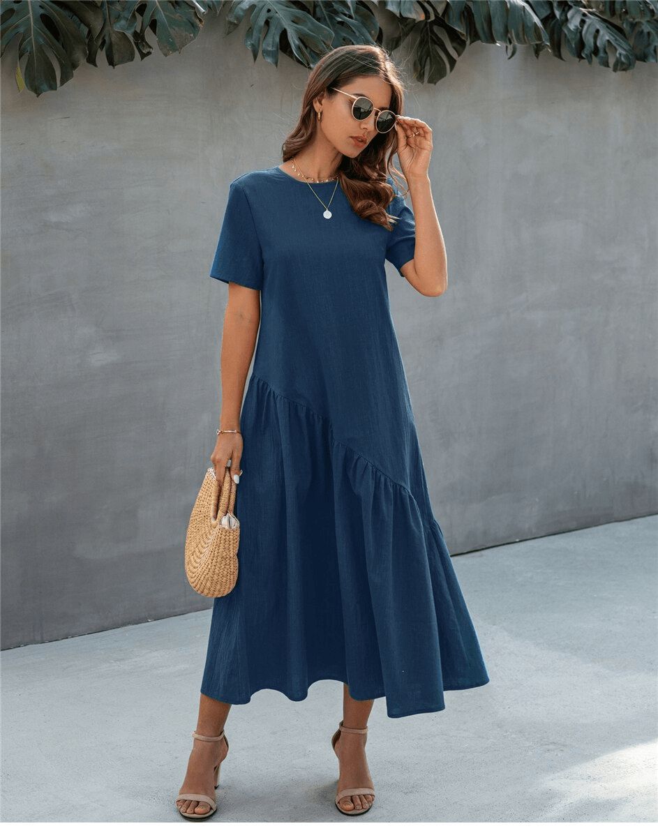 Asymmetrical Navy Blue Boho Dress sold by Boho Mood product image thumbnail 4