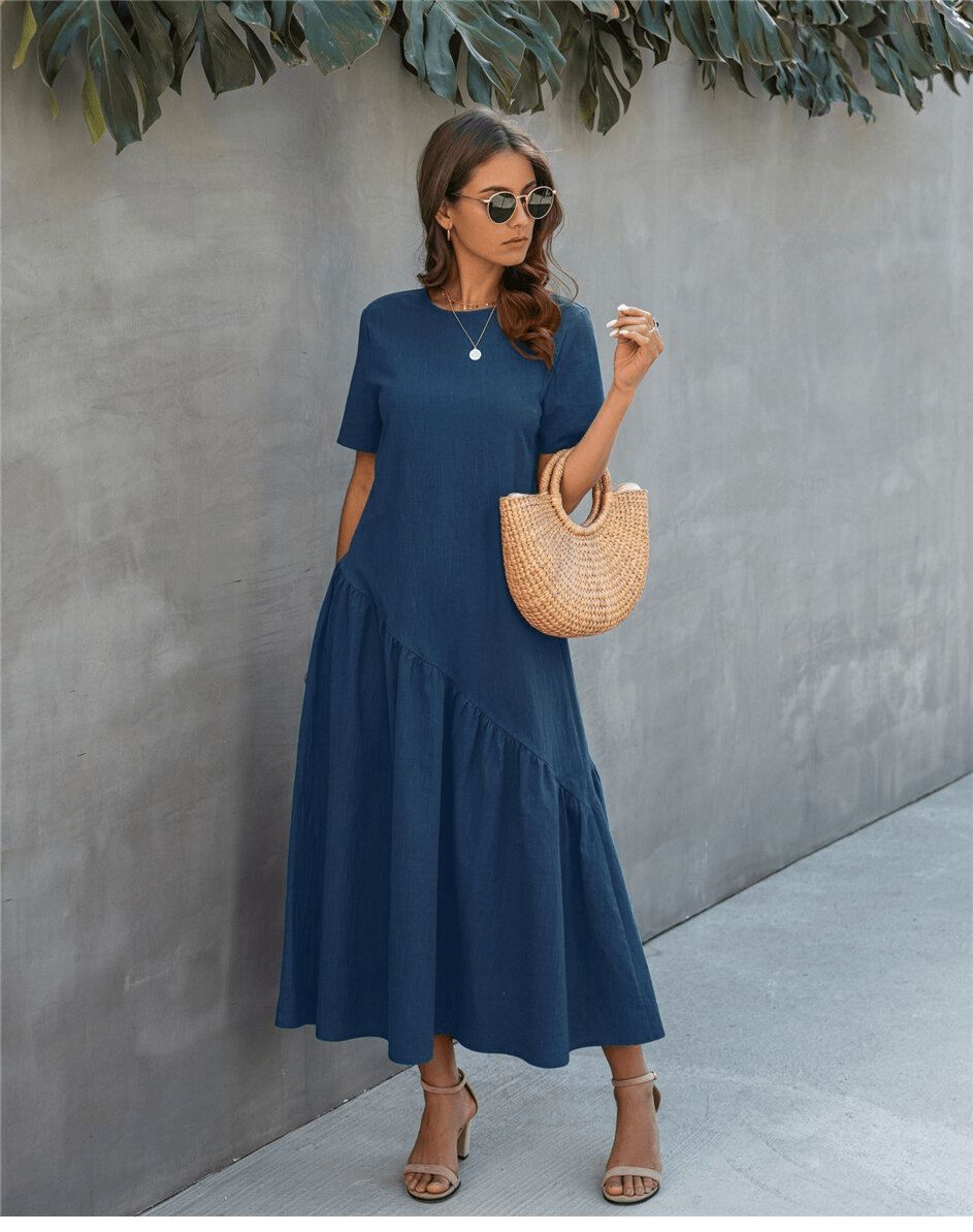 Asymmetrical Navy Blue Boho Dress sold by Boho Mood product image thumbnail 5