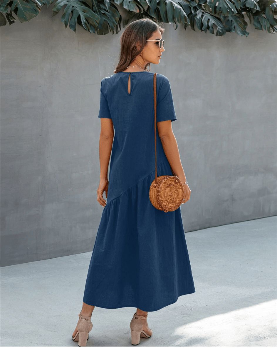 Asymmetrical Navy Blue Boho Dress sold by Boho Mood product image thumbnail 2