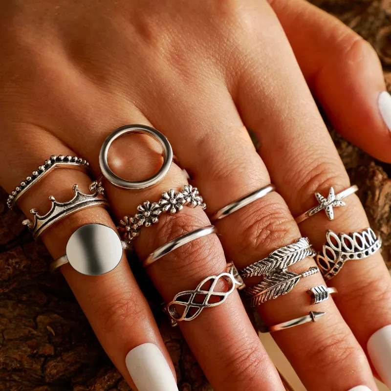 Vintage Geometric Ring Sets sold by Boho Mood