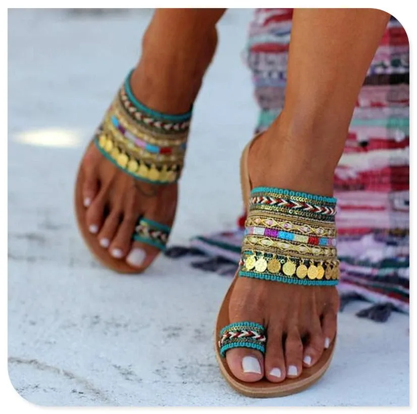 Boho Summer Flat Sandals sold by Boho Mood