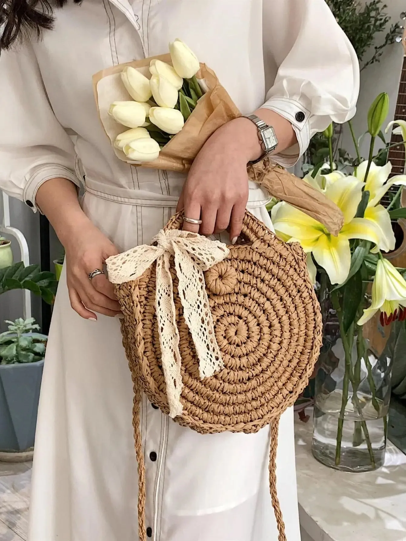 Boho Crossbody Straw Bags sold by Boho Mood product image thumbnail 3