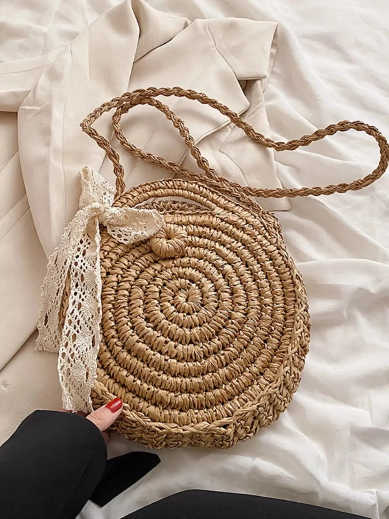 Boho Crossbody Straw Bags sold by Boho Mood product image thumbnail 4
