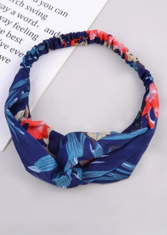 Boho Headband Blue with red accents sold by Boho Mood