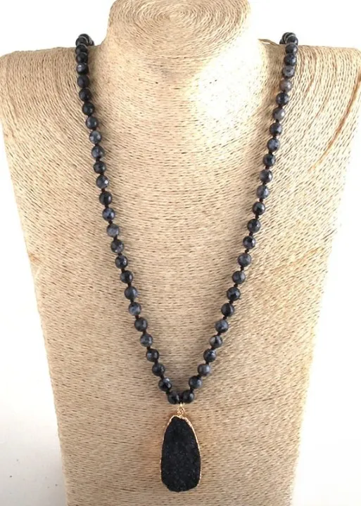 Long Boho Necklace Precious Stone sold by Boho Mood product image thumbnail 3