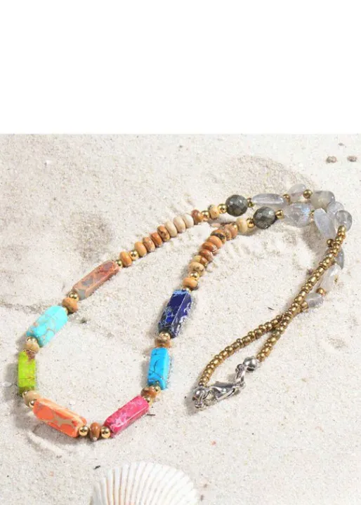 Choker Boho Beaded Necklace sold by Boho Mood product image thumbnail 3