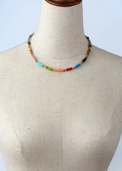 Choker Boho Beaded Necklace sold by Boho Mood product image thumbnail 2