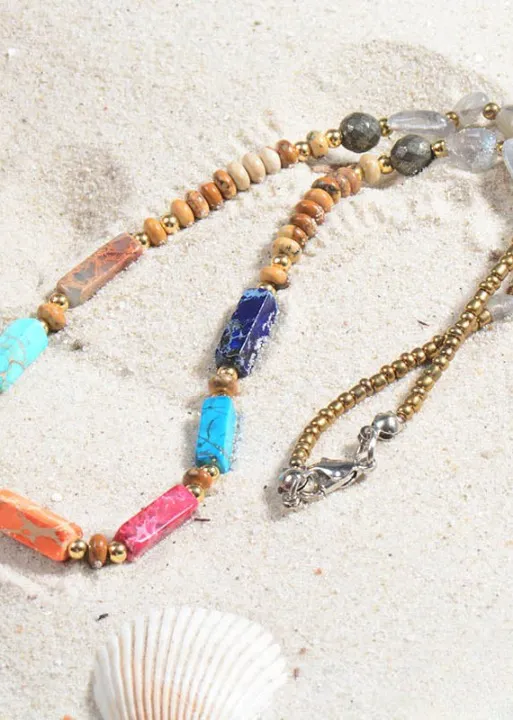 Choker Boho Beaded Necklace sold by Boho Mood product image thumbnail 4