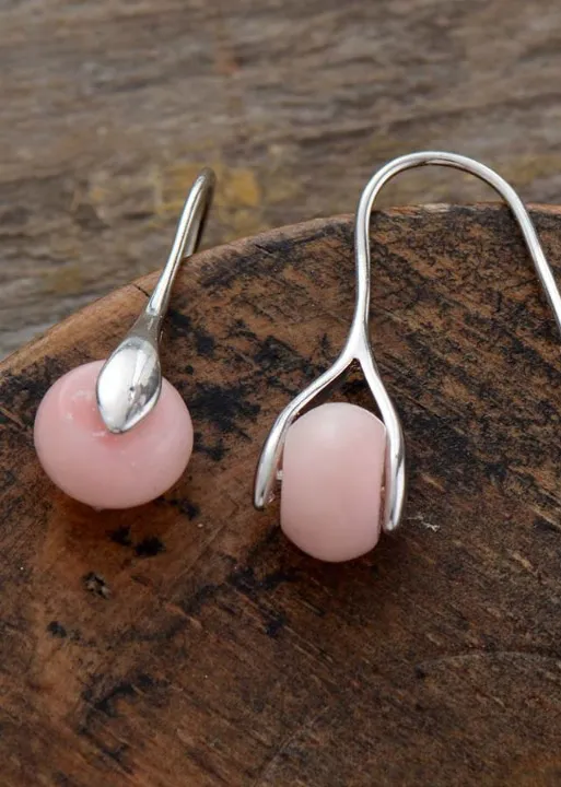 Pink Boho Dangle Earrings sold by Boho Mood product image thumbnail 4