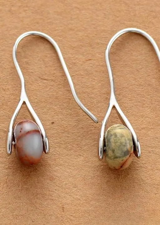 Pink Boho Dangle Earrings sold by Boho Mood product image thumbnail 3