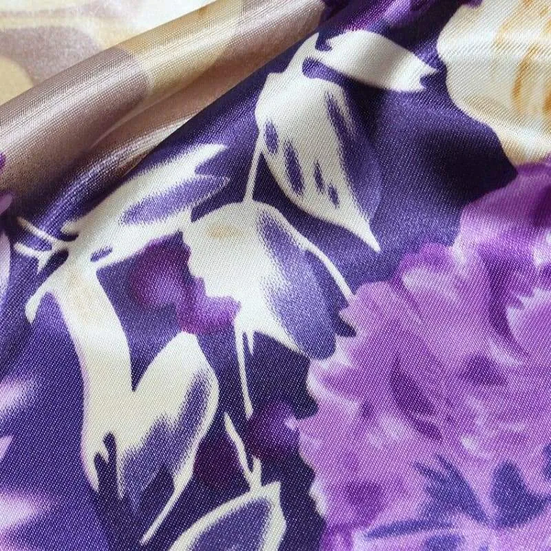 Boho Floral Purple Scarf sold by Boho Mood product image thumbnail 3