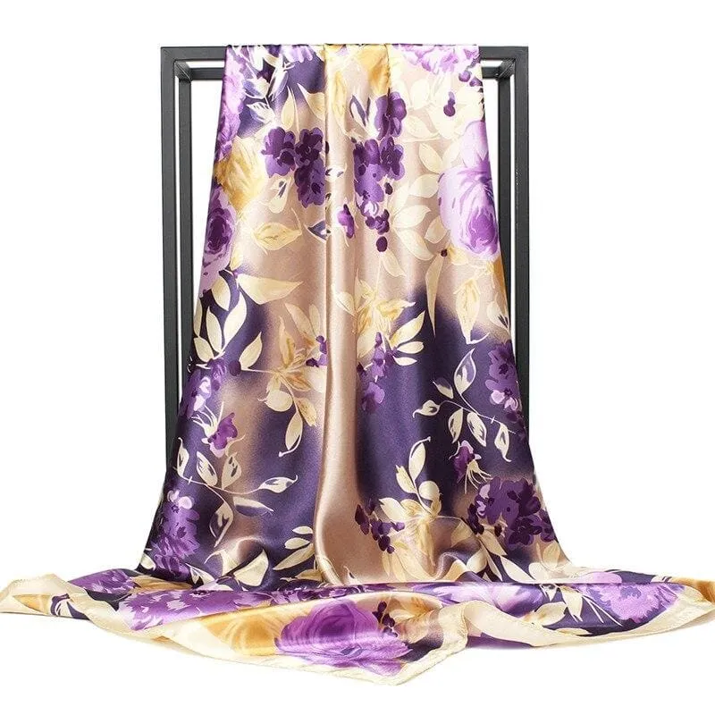 Boho Floral Purple Scarf sold by Boho Mood